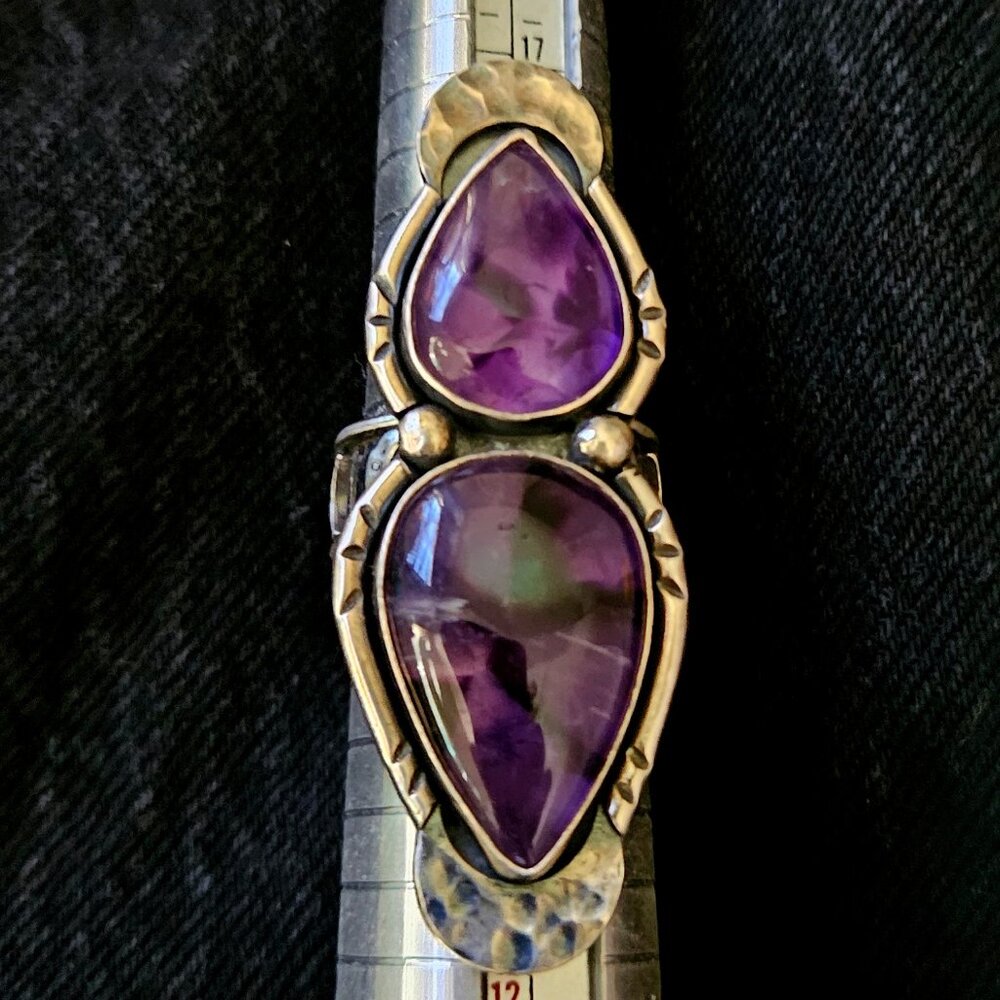 Star Amethyst Statement Ring